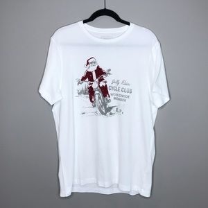 J. Crew Mercantile Motorcycle Santa tee size L